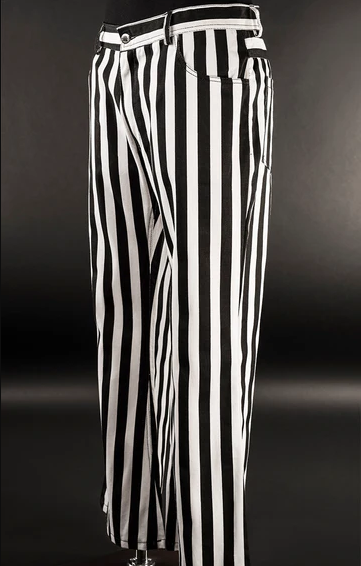 Black and White Striped Pants