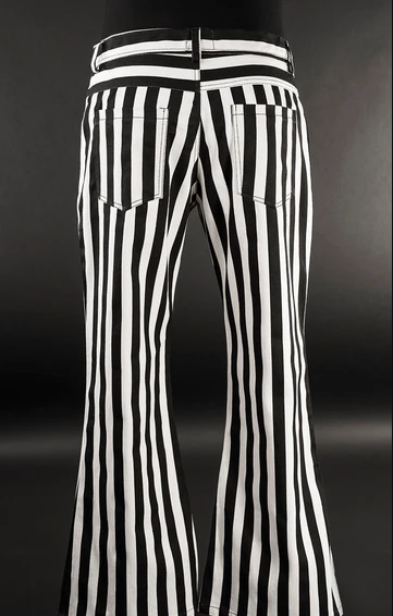 Black and White Striped Pants