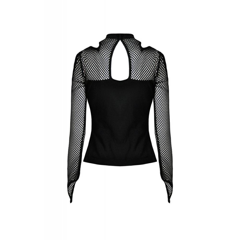 Women's Punk Off-shoulder Sexy Mech Sleeved Tops