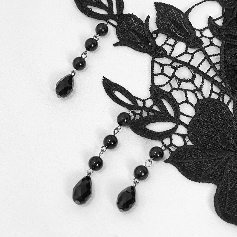 Women's Gothic Sexy Crochet Bra Lingerie Set
