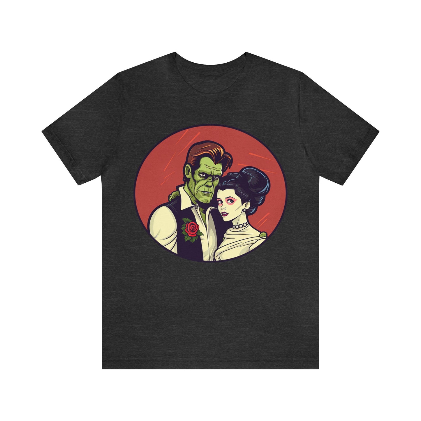 Goth & Geeky Hankenstein and Leia Bride Unisex Graphic Tee