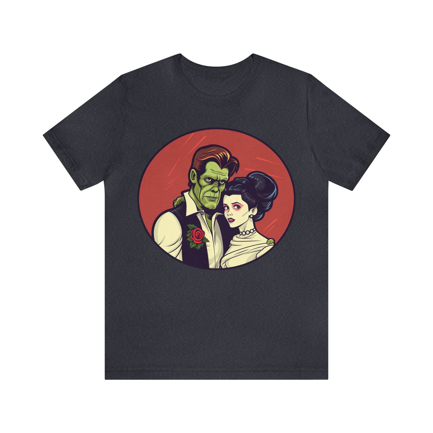 Goth & Geeky Hankenstein and Leia Bride Unisex Graphic Tee
