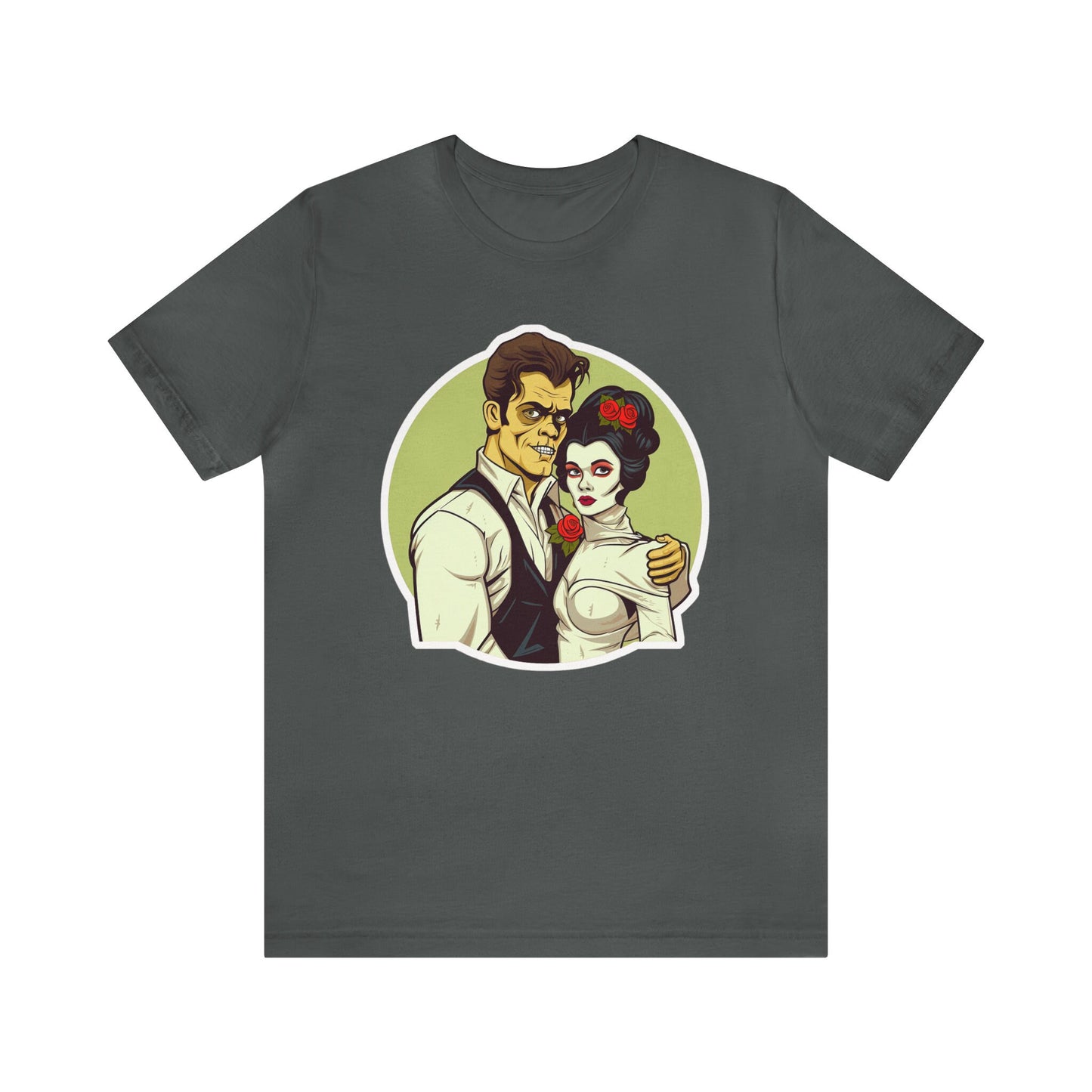 Goth & Geeky Hankenstein and Bride Unisex Graphic Tee