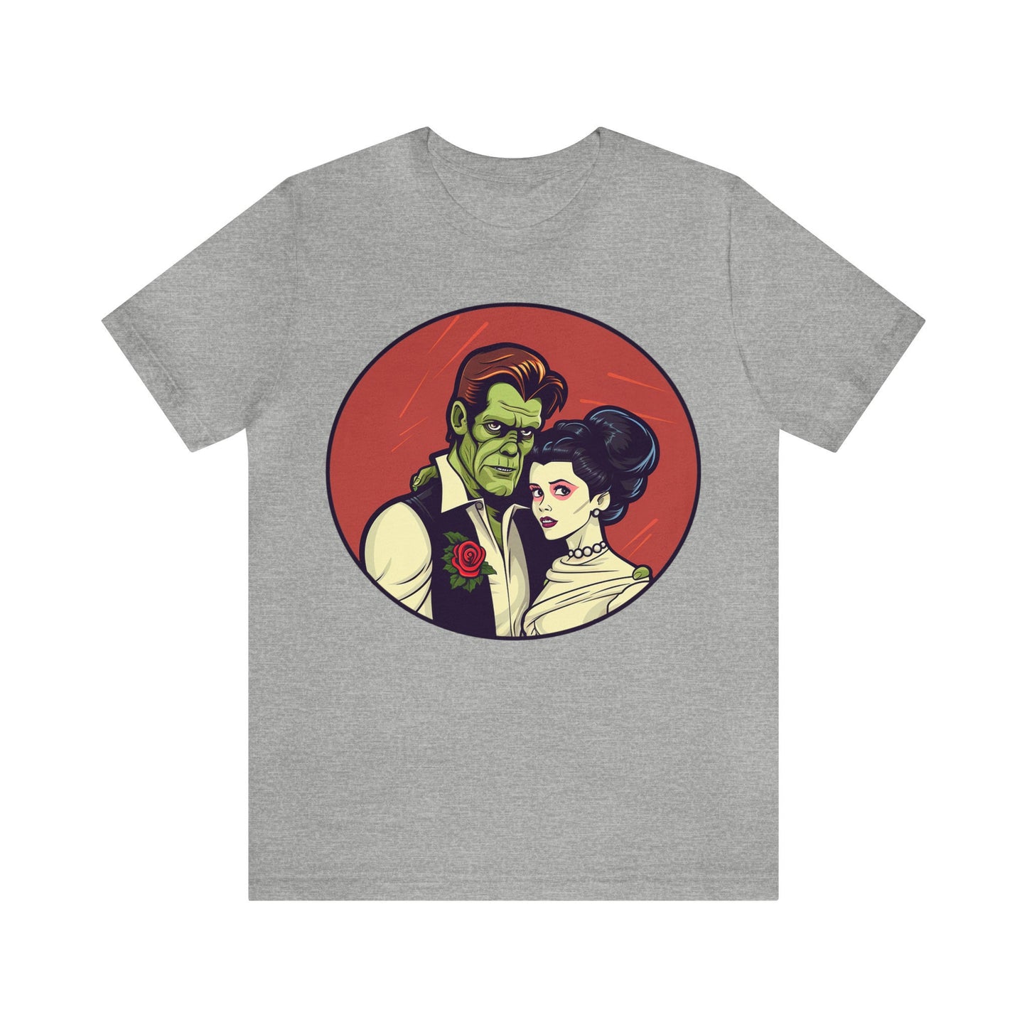 Goth & Geeky Hankenstein and Leia Bride Unisex Graphic Tee