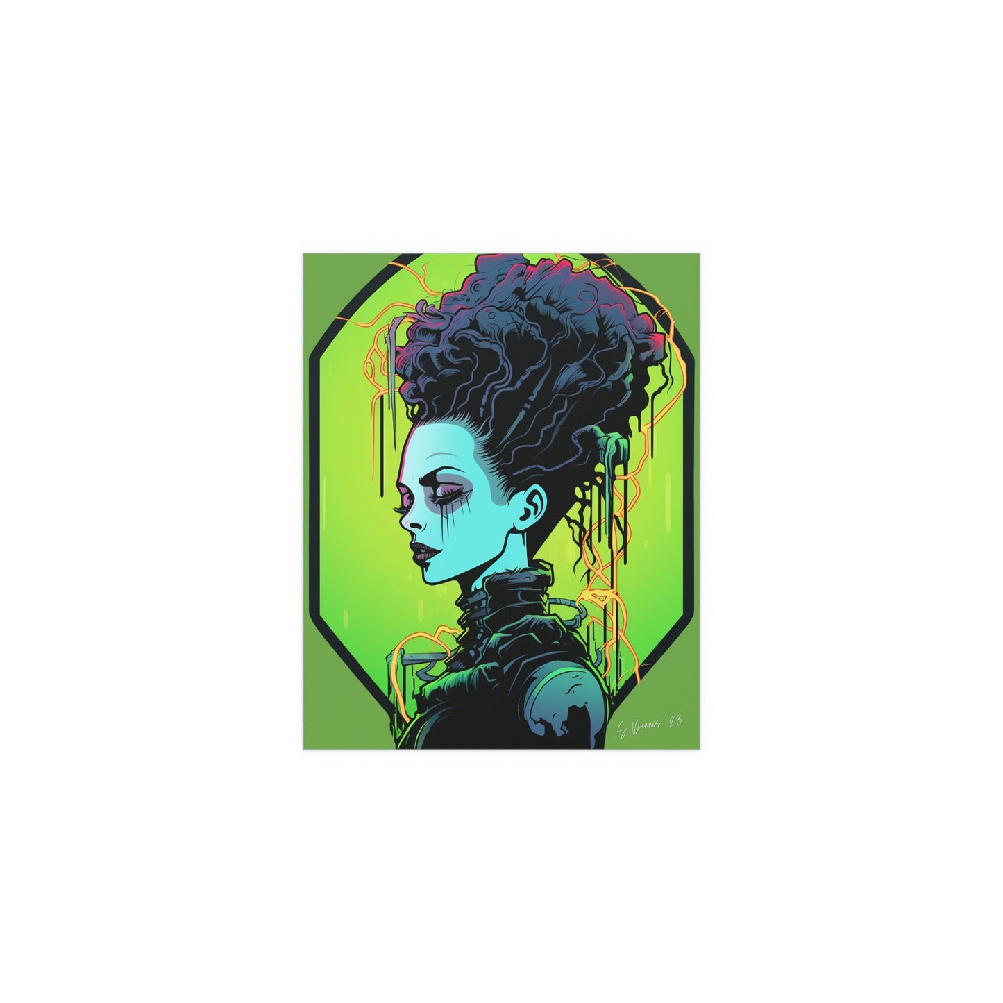 Cyberwave Bride Print