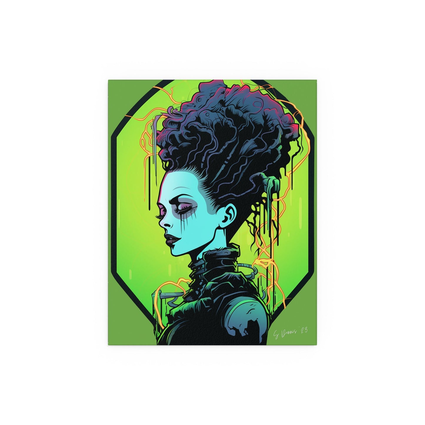 Cyberwave Bride Print