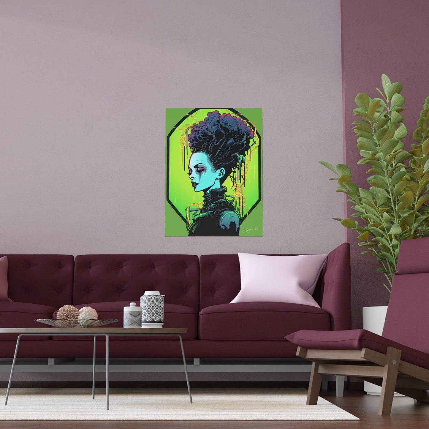 Cyberwave Bride Print
