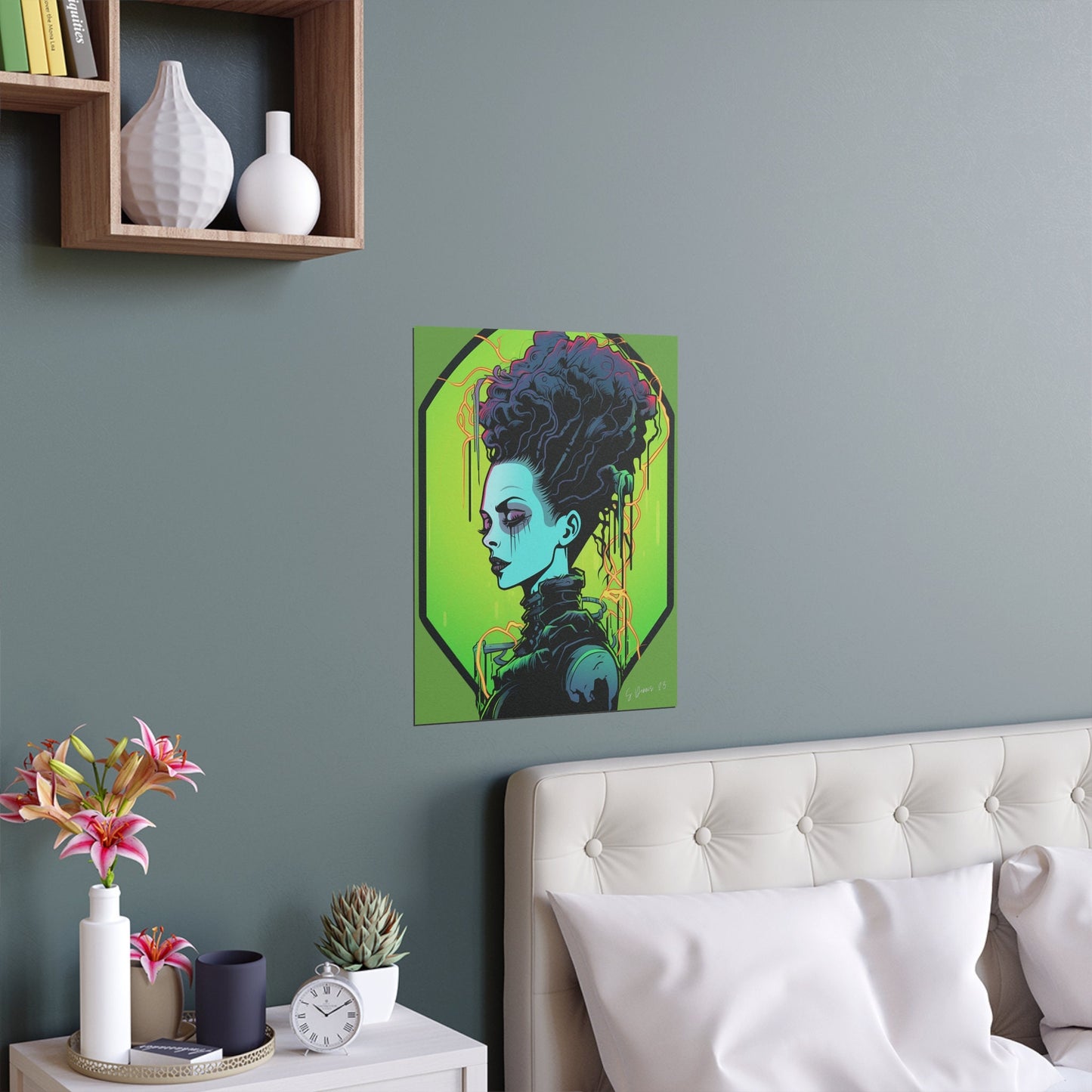 Cyberwave Bride Print