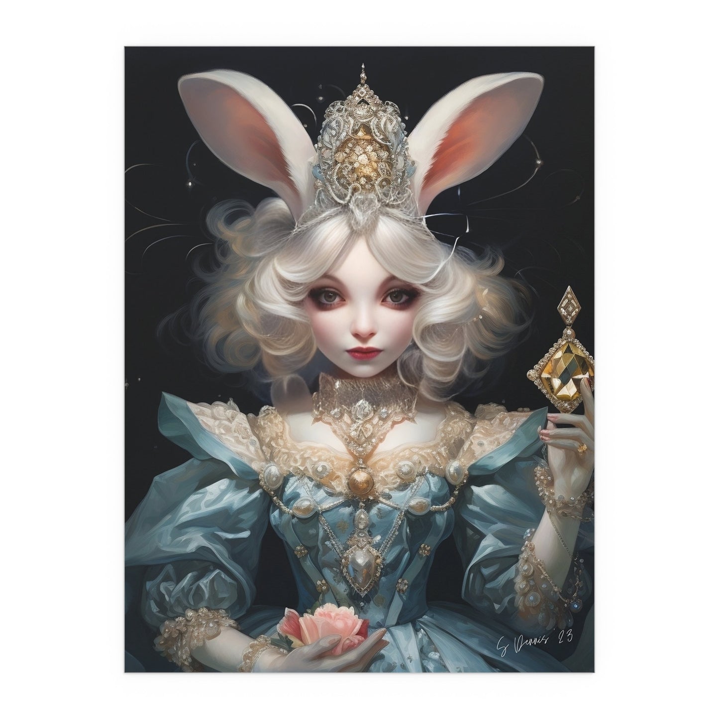 My Bunny Queen Print