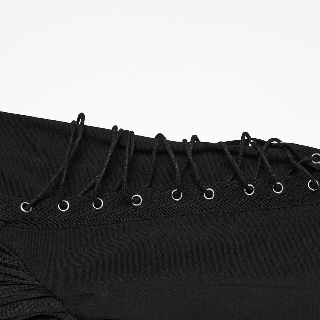 Men’s Gothic Ripped Hooded Top