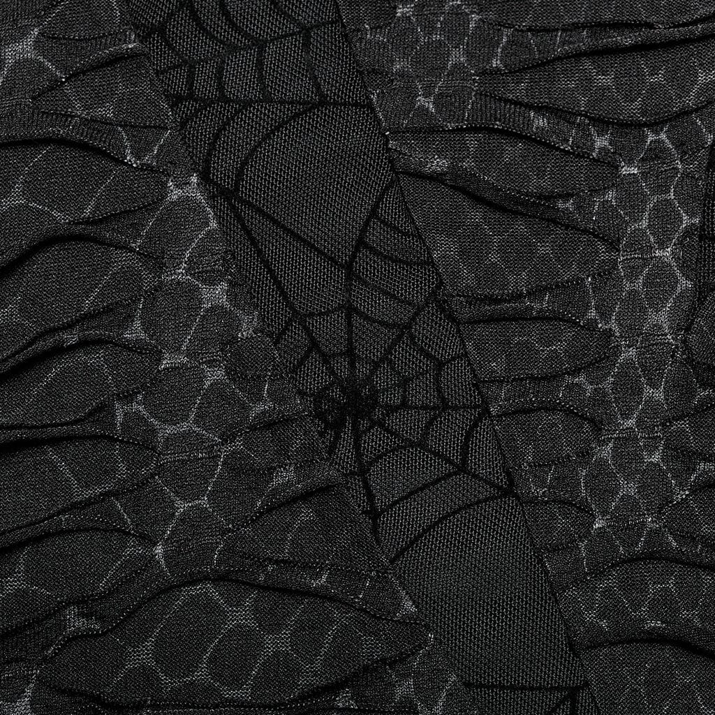 Men's Gothic Spider Mesh Ripped Tank Top
