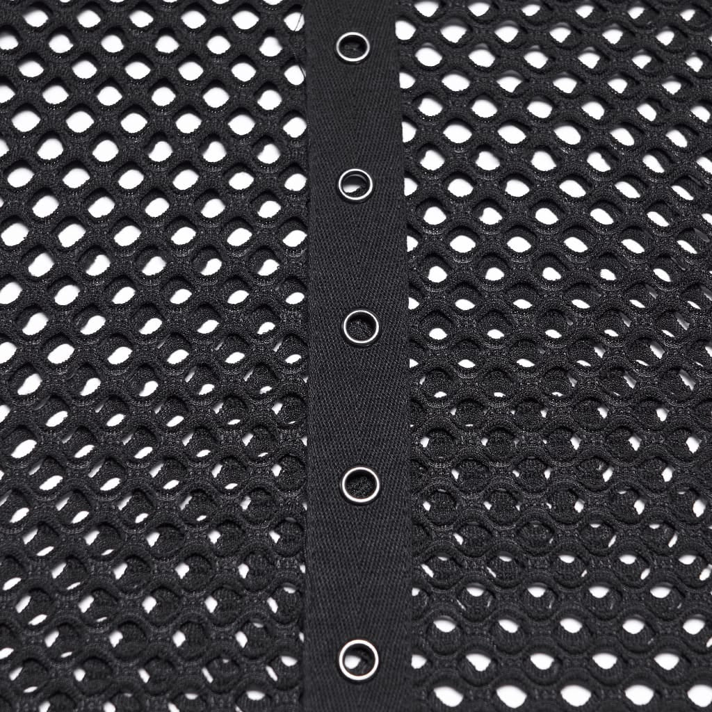 Men’s Punk Rivet Ripped Mesh Tank Top