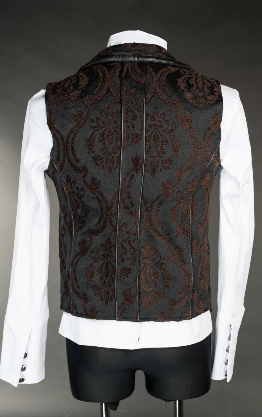 Steampunk Spiked Brocade Vest