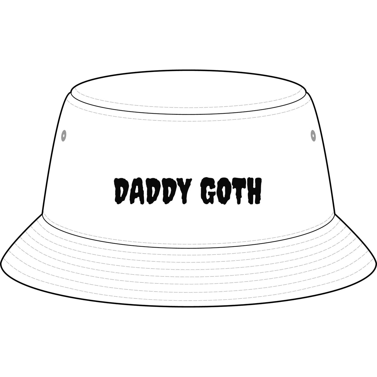 Daddy Goth Bucket Hat — Gothic Dad Streetwear Sun Hat
