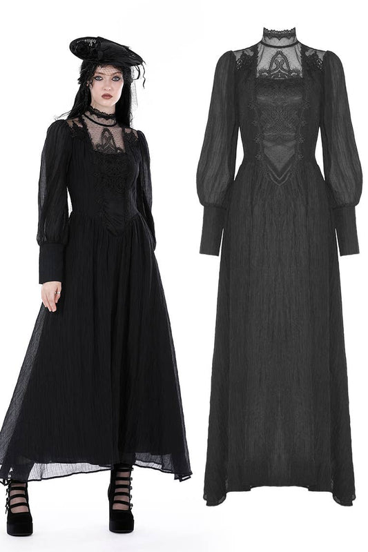 GOTHIC HOLLOW MAXI DRESS