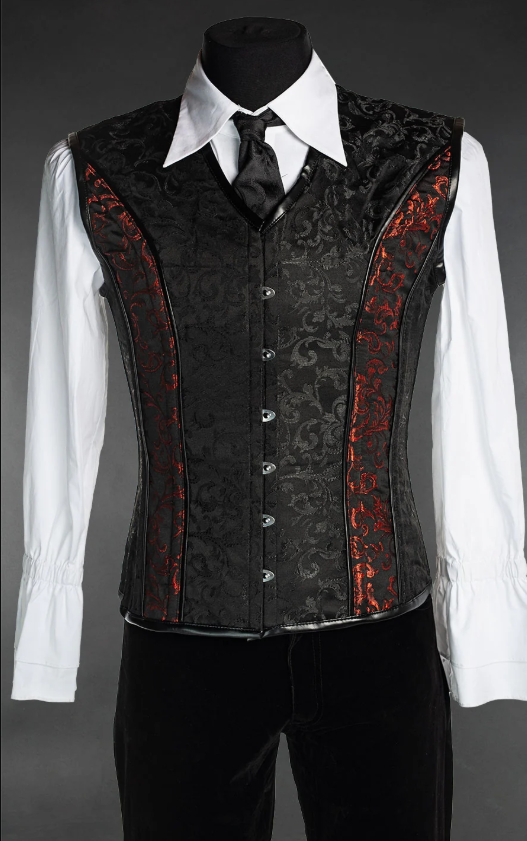 Black and Red Corset Vest