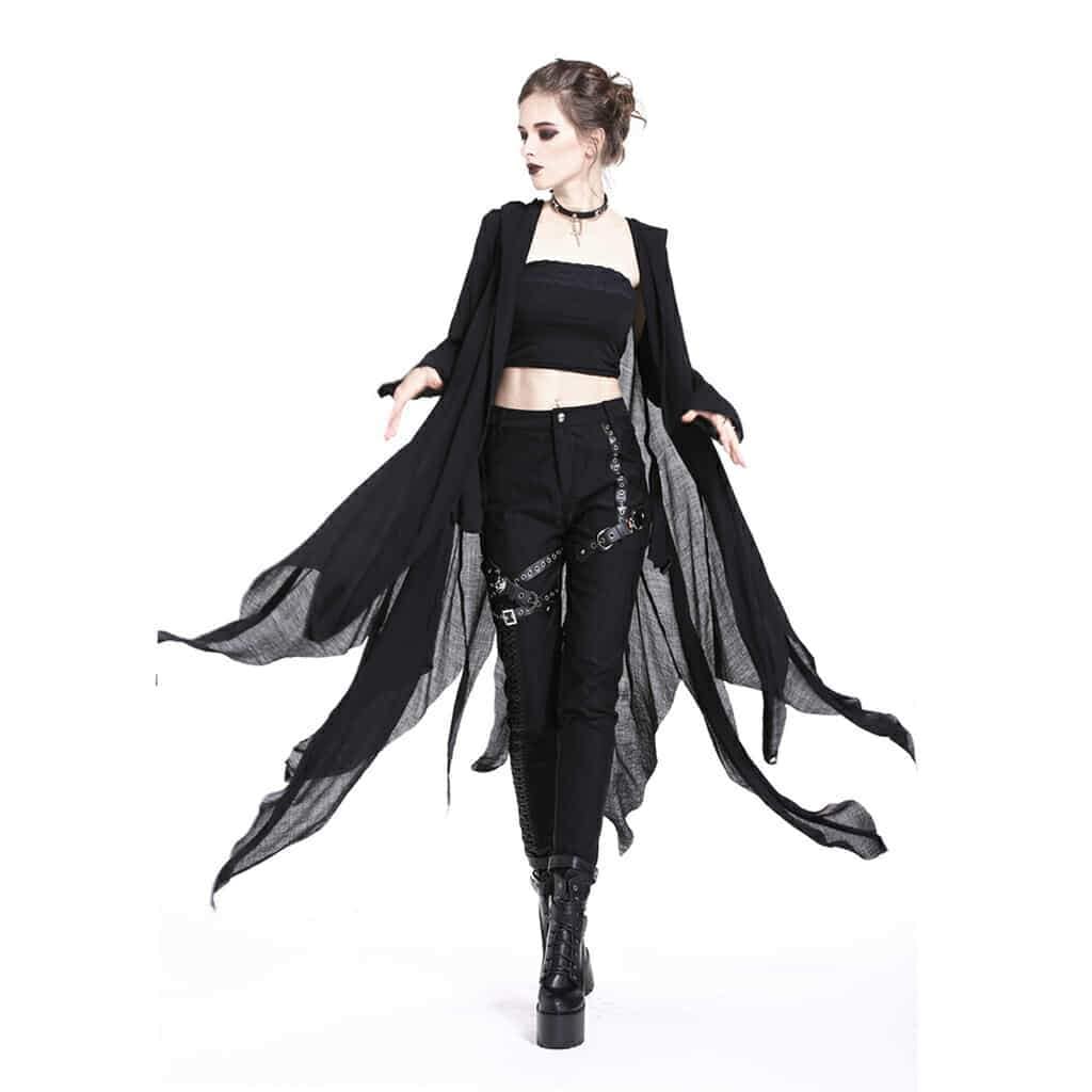 Women’s Grungy Goth Hooded Coat