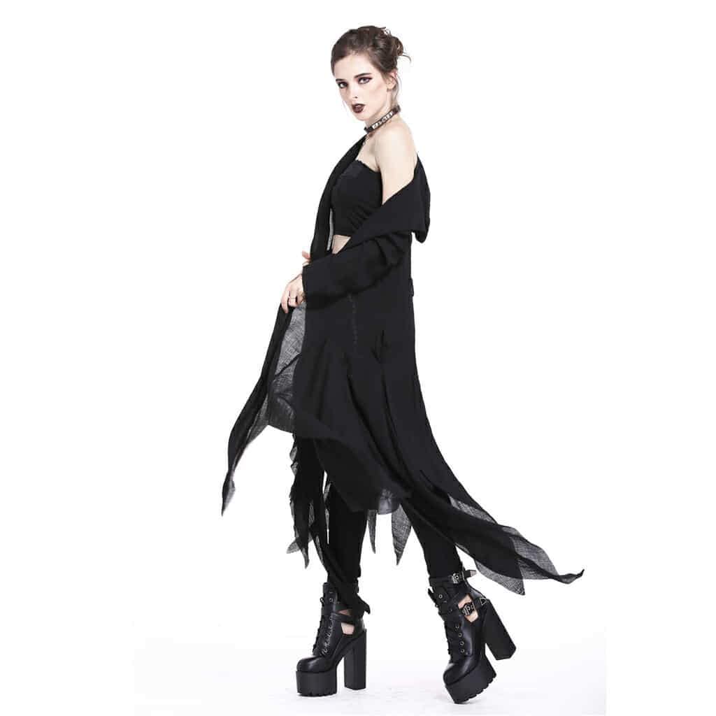 Women’s Grungy Goth Hooded Coat