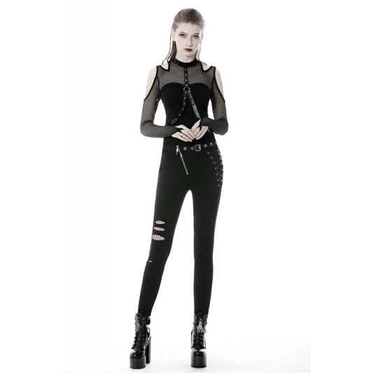 Women's Punk Off-shoulder Sexy Mech Sleeved Tops