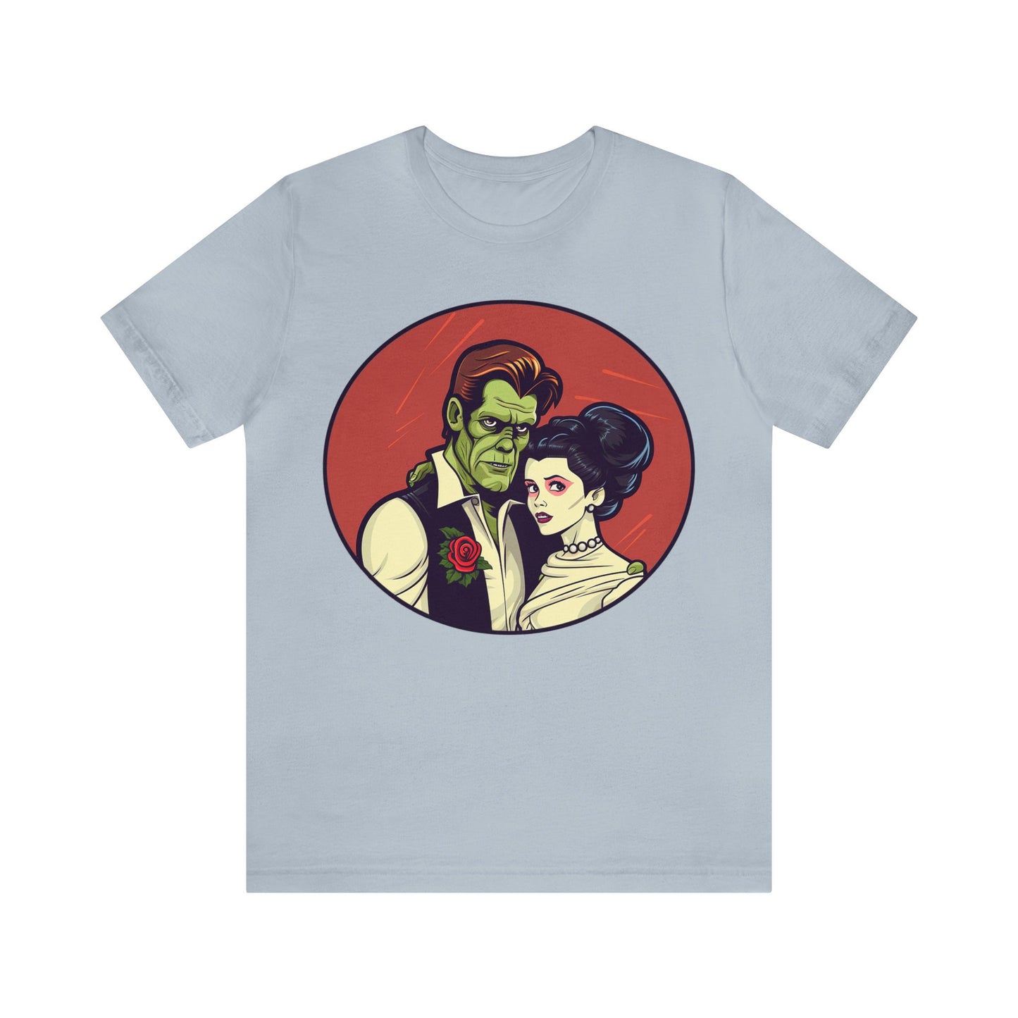 Goth & Geeky Hankenstein and Leia Bride Unisex Graphic Tee