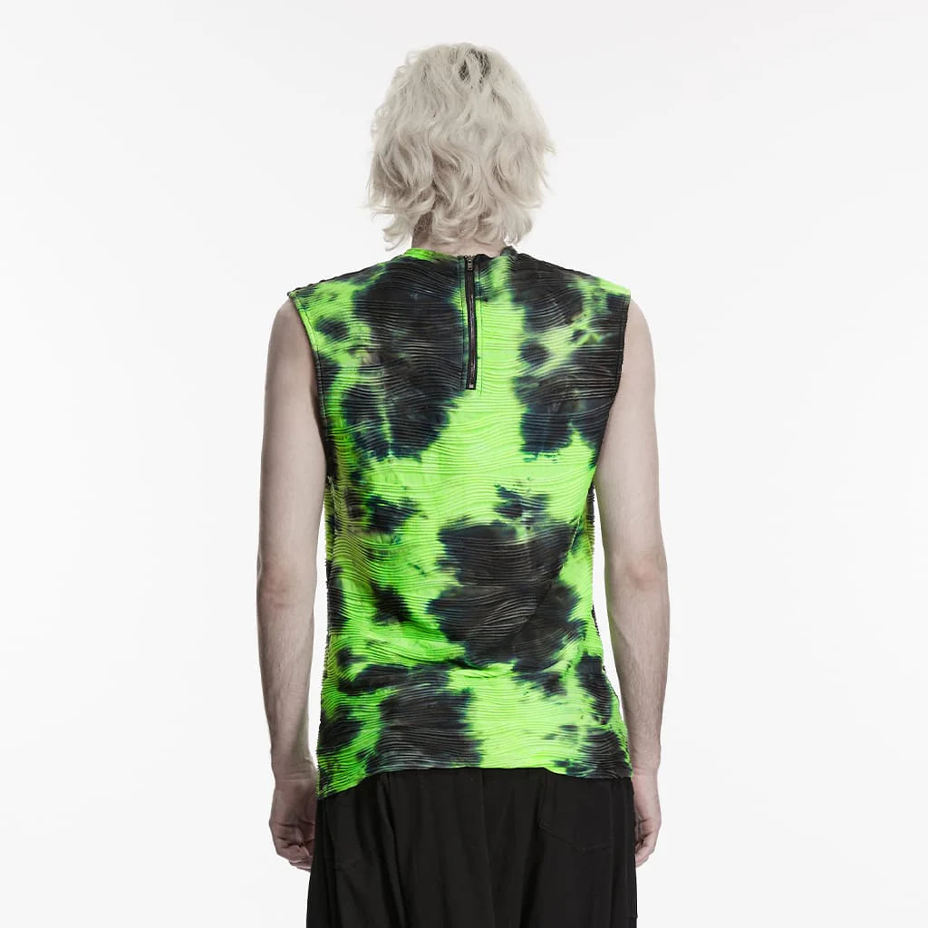 Men’s Cyberpunk Printed Rivets & Eyelet Tank Top