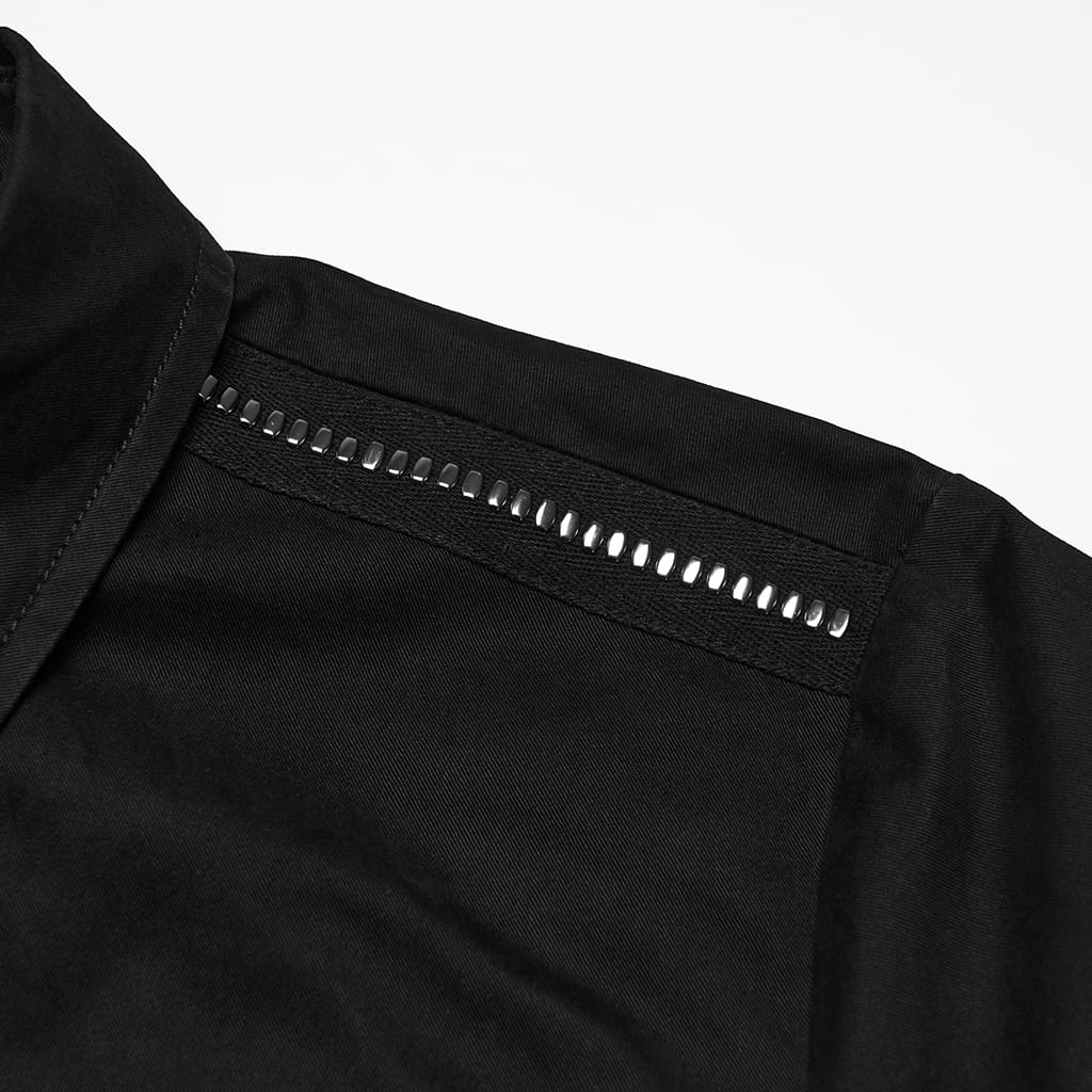 Men’s Punk Zips Turn-down Collar Long Sleeved Shirt